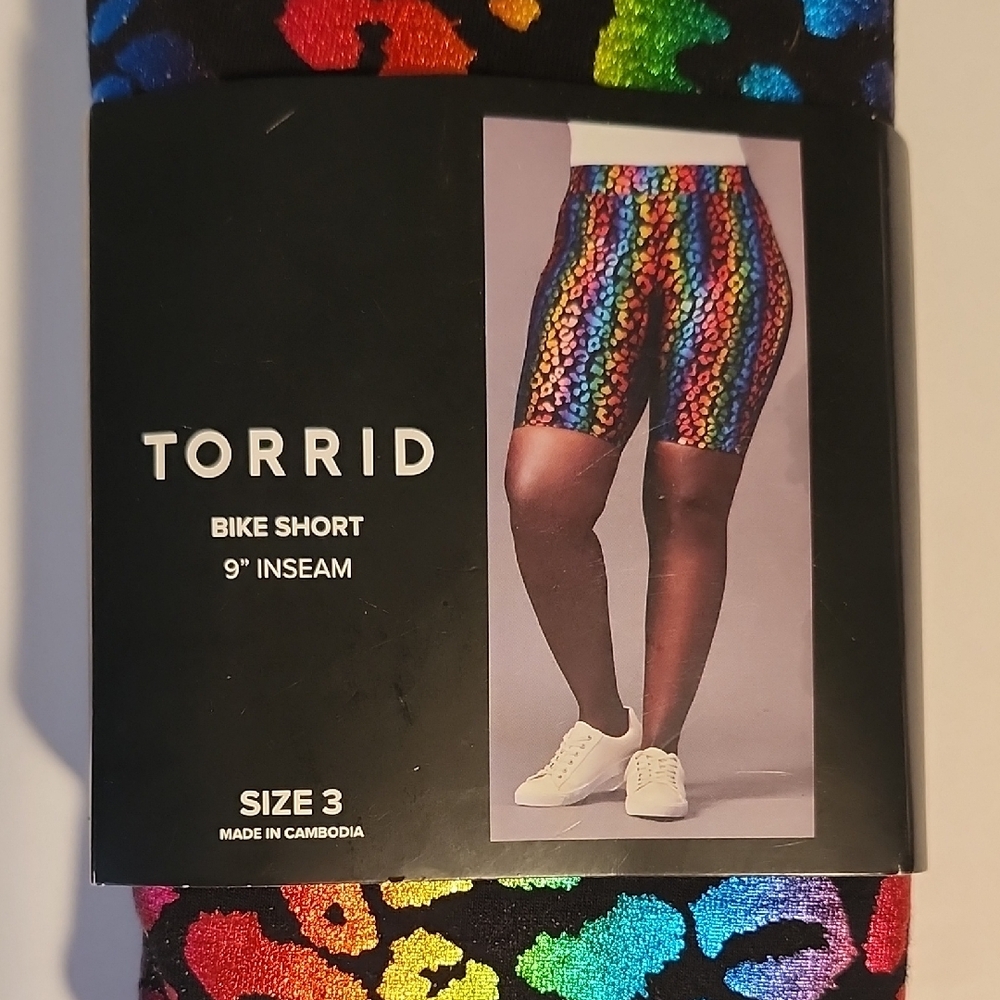 Torrid Multicolor Leopard Bike Shorts
